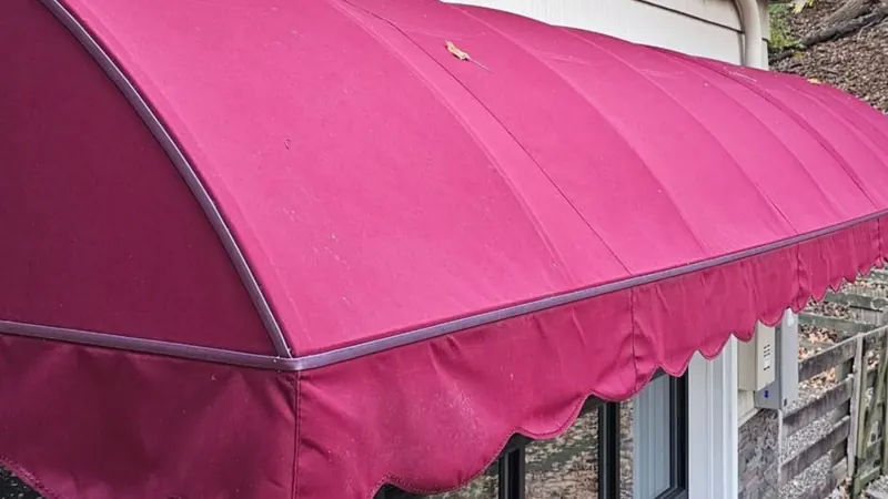 After: fabric awning, cleaned by Meyer Pressure Washing