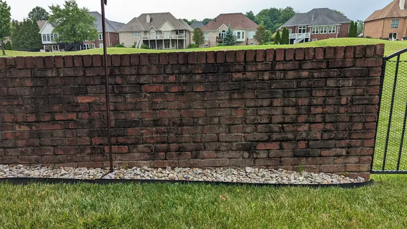Before: brick garden wall