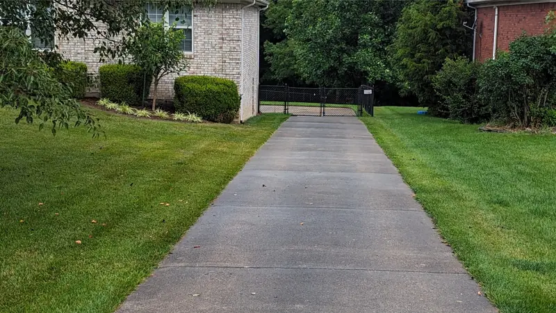 Before: concrete driveway