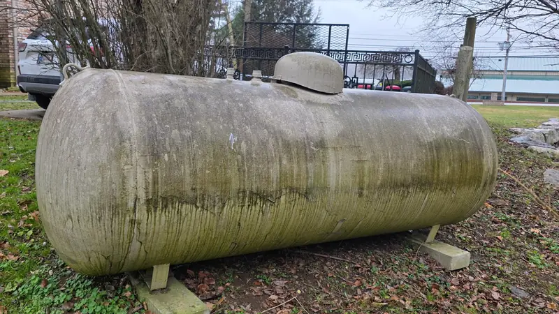 Before: residential propane tank